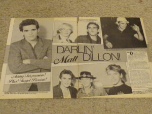 Matt Dillon teen magazine clipping Darling Matt Dillon