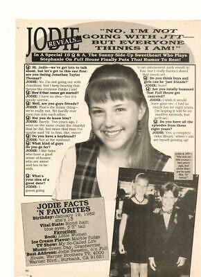 Jodie Sweetin Mayim Will Friedle teen magazine pinup clipping Full House