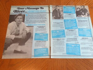 River Phoenix teen magazine clipping your message to River