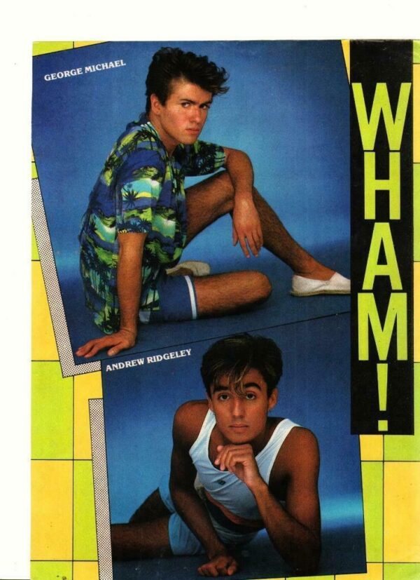 Matt Dillon George Michael Andrew Ridgelley teen magazine pinup clipping Wham