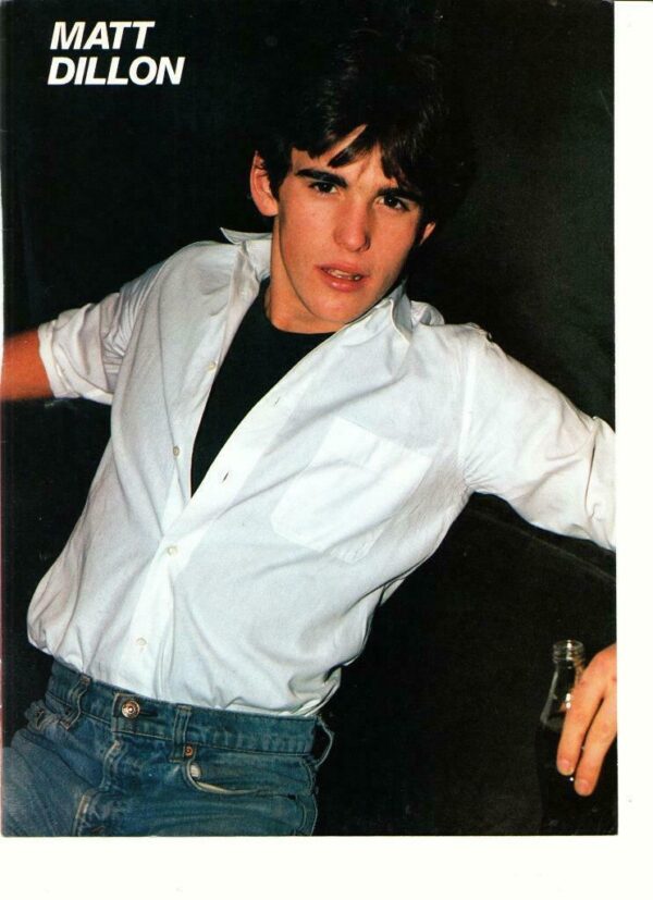 Matt Dillon teen magazine pinup clipping Teen Machine Teen Idol 80's Rumble Fish