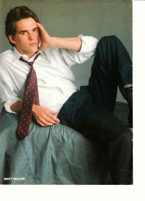 Matt Dillon teen magazine pinup clipping 80's teen Idol sexy pose Teen Machine