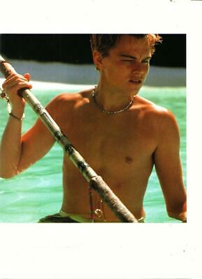 Leonardo Dicaprio teen magazine pinup clipping Teen Idols shirtless Beach 90's