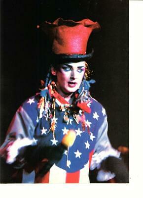 Boy George Culture Club teen magazine pinup clipping Rock Line 80's red hat