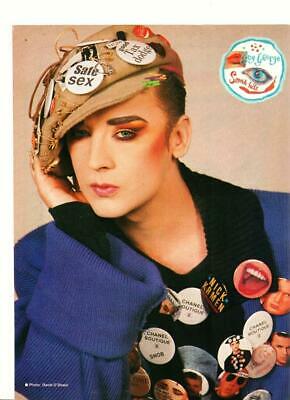 Boy George Culture Club teen magazine pinup clipping Rock Line 80's bottons