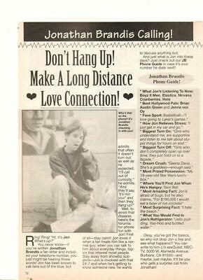 Jonathan Brandis teen magazine pinup clipping Teen Idols Long Distance Love