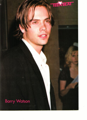 Barry Watson teen magazine pinup dressed up 7th Heaven 90's hunk