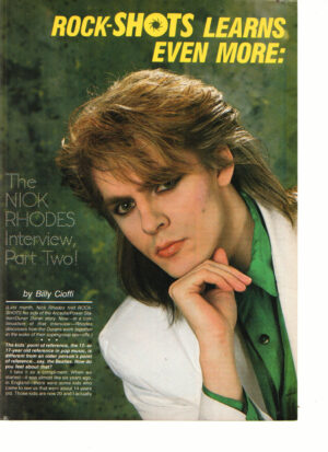 Duran Duran teen magazine clipping John Taylor Rock Shot