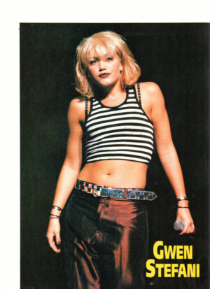 Gwen Stefani No Doubt teen magazine pinup sexy shirt Teen Dream