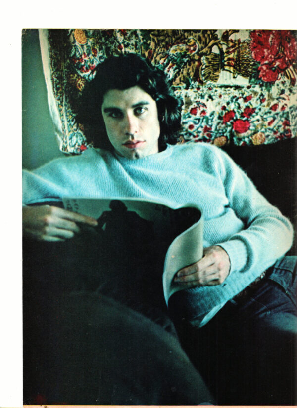 John Travolta teen magazine pinup reading