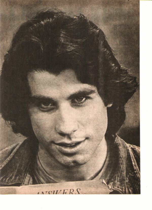 John Travolta teen magazine pinup close up