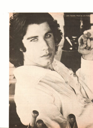 John Travolta teen magazine pinup serious look