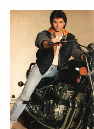 John Stamos teen magazine pinup motorcycle tight jeans Full House