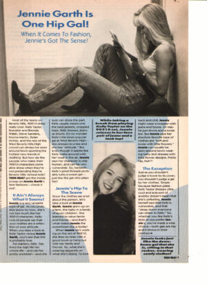 Jennie Garth teen magazine clipping one hip girl Teen Beat 90's teen idols