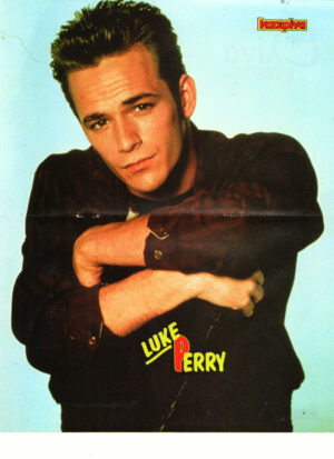 Luke Perry teen magazine pinup secy pose Beverly Hills