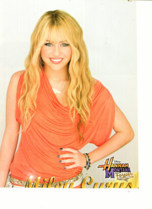 Miley Cyrus teen magazine pinup Hannah Montanna Japan