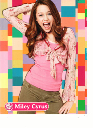Miley Cyrus teen magazine pinup hand in hair Pop Star