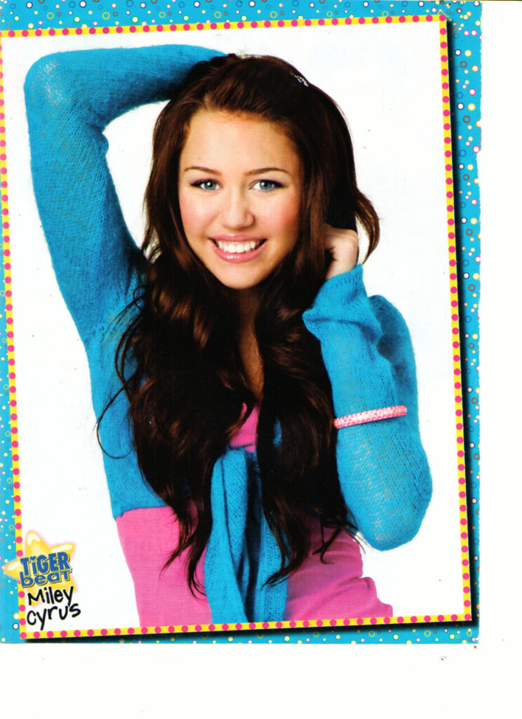 Miley Cyrus teen magazine pinup hands in hair Tiger Beat – Teen Stars ...