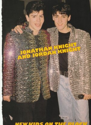 Jonathan Knight Jordan Knight teen magazine pinup Teen Hearthrobs New Kids on the block rare