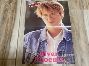 River Phoenix Johnny Depp teen magazine poster glasses Wow