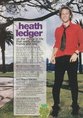 Heath Ledger teen magazine pinup clipping Broke Back Mountain 90s teen idols