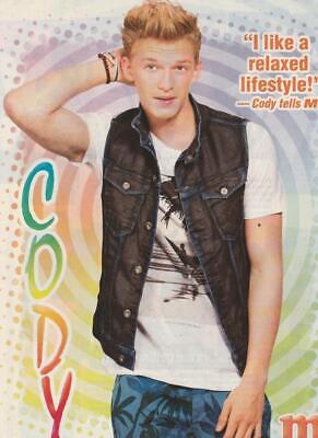Cody Simpson teen magazine pinup clippings hand on head M mag teen idols