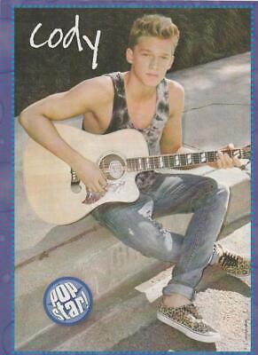 Cody Simpson Mindless Behavior teen magazine pinup clippings sexy pose Pop Star