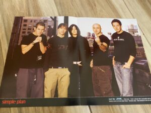 Simple Plan teen magazine poster black shirts J-14