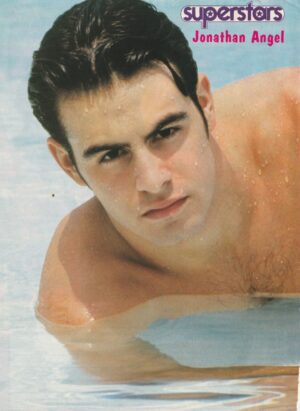Jonathan Angel teen magazine pinup shirtless pool Super Stars Saved by the Bell New Class