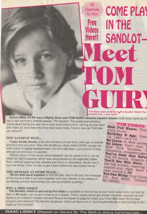 Tom Guiry Mighty Ducks co star