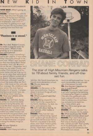 Shane Conrad teen magazine clipping high Moutain Rangers talks