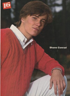 Shane Conrad Chad Allen teen magazine pinup red sweater 16 mag
