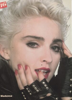 Madonna Kirk Cameron teen magazine pinup black leather gloves 16 mag