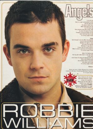 Take That Robbie Williams teen magazine clipping Angels song