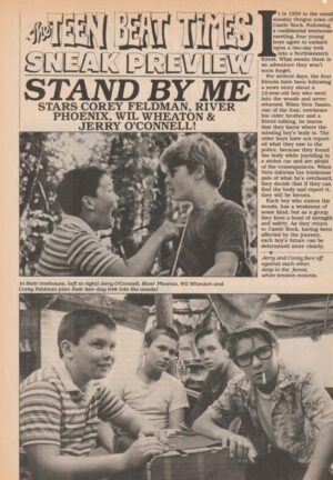 River Phoenix teen magazine clipping Jerry O'connell Wil Wheaton Stand by Me