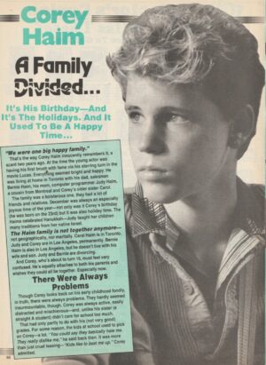 Corey Haim teen magazine clipping a family divided 16 magazine