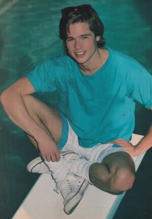 Brad Pitt Corey Haim teen magazine pinup diving board Teen Beat