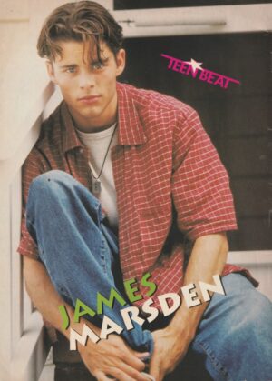 James Marsden teen magazine pinup Teen Beat red shirt