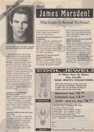 James Marsden teen magazine clipping second to none