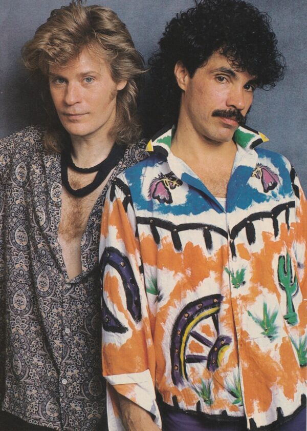 Hall and Oates Daryl Hall John Oates teen magazine pinup bright shirt