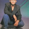 Christian Slater Paula Abdul teen magazine pinup squatting jeans