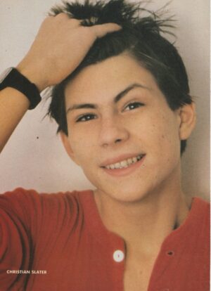 Christian Slater Trey Ames teen magazine pinup hands in hair Teen Machine