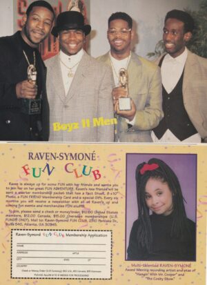 Boyz 2 Men Brandy Raven Symone teen magazine pinup Fun club Teen Beat