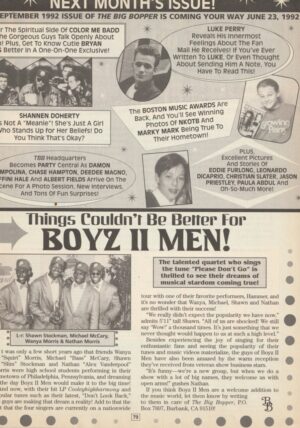 Boyz 2 Men teen magazine clipping things couldn't be better BB