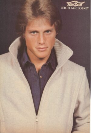 Leigh Mccloskey Christopher Atkins teen magazine pinup serious face Teen Beat