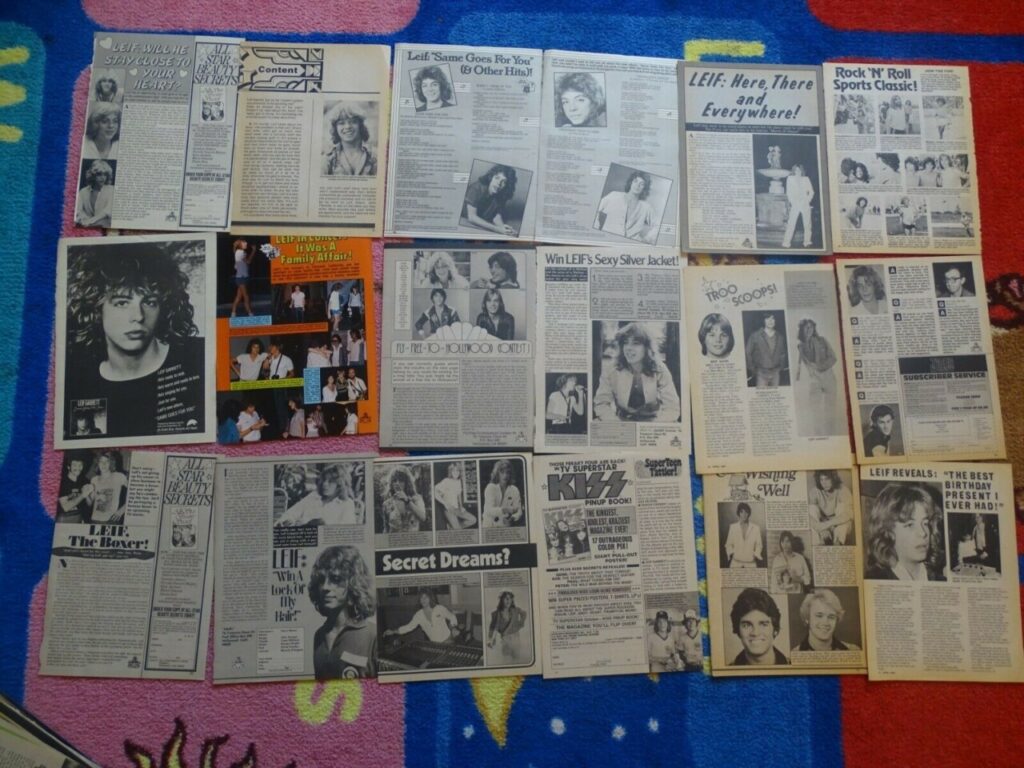 Leif Garrett teen magazine pinup clippings lot teen idol shirtless ...