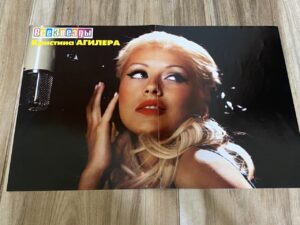 Christina Aguilera teen magazine poster Princess of Pop recording studio 90's teen idol