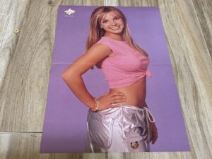 Britney Spears Nsync teen magazine poster pink shirt Bop