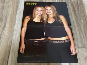 Mary Kate Olsen Ashley Olsen Christina Aguilera teen magazine poster twins