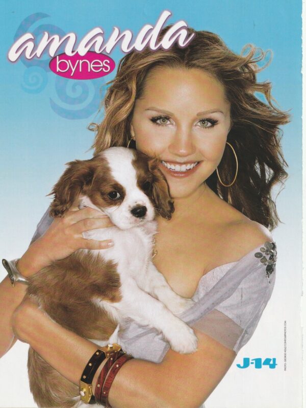 Amanda Bynes Hilary Duff teen magazine pinup puppy J-14